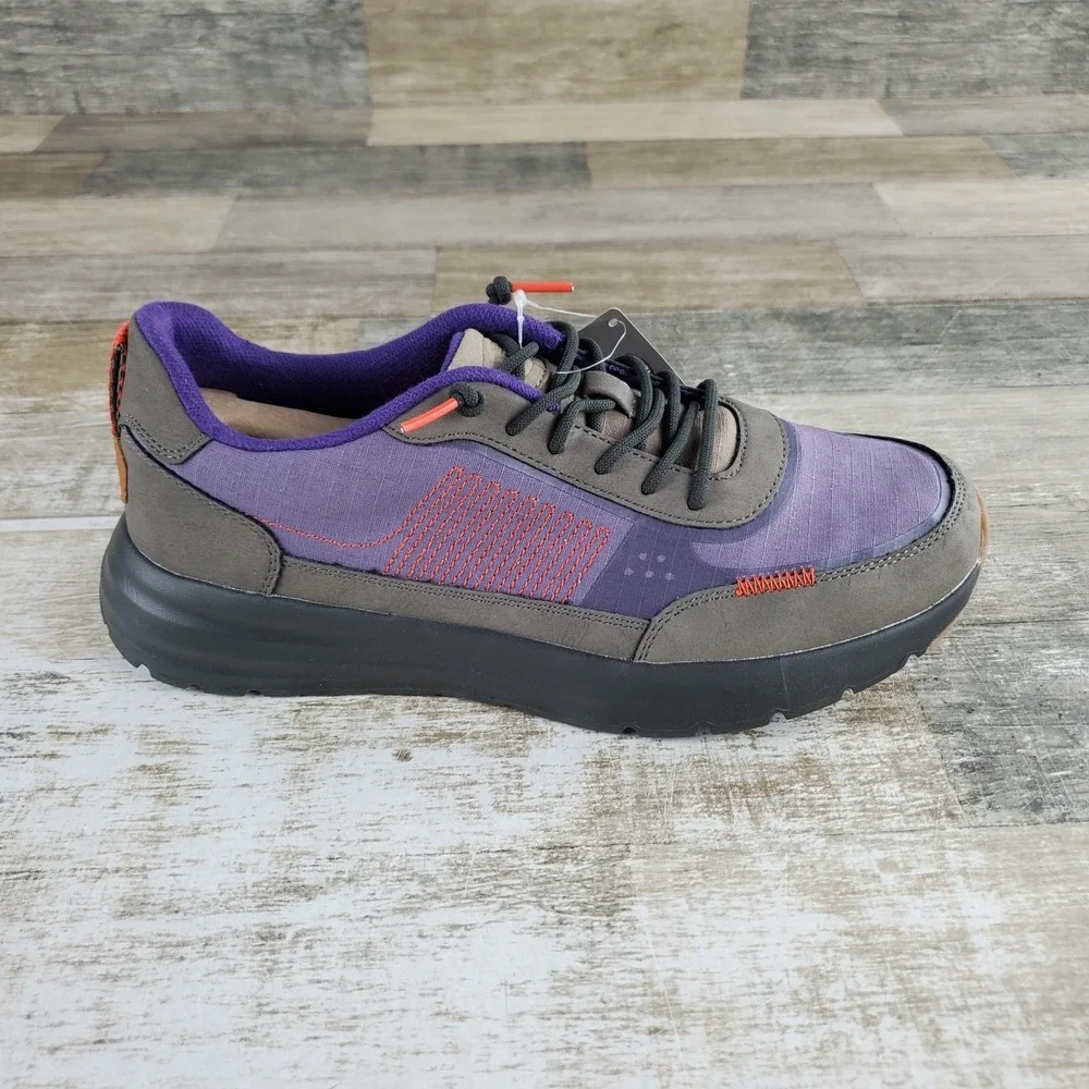 Hey Dude Sirocco Alta Hype Trail Mens Loafer Shoes Sz 9 Gray Purple Round Toe